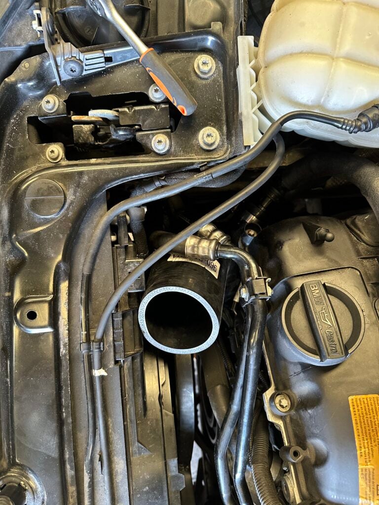 CTS Turbo inlet pipe installed top view