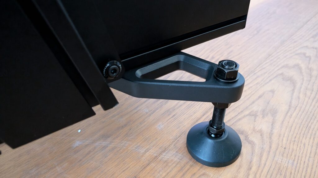 Rubber feet come standard with the build