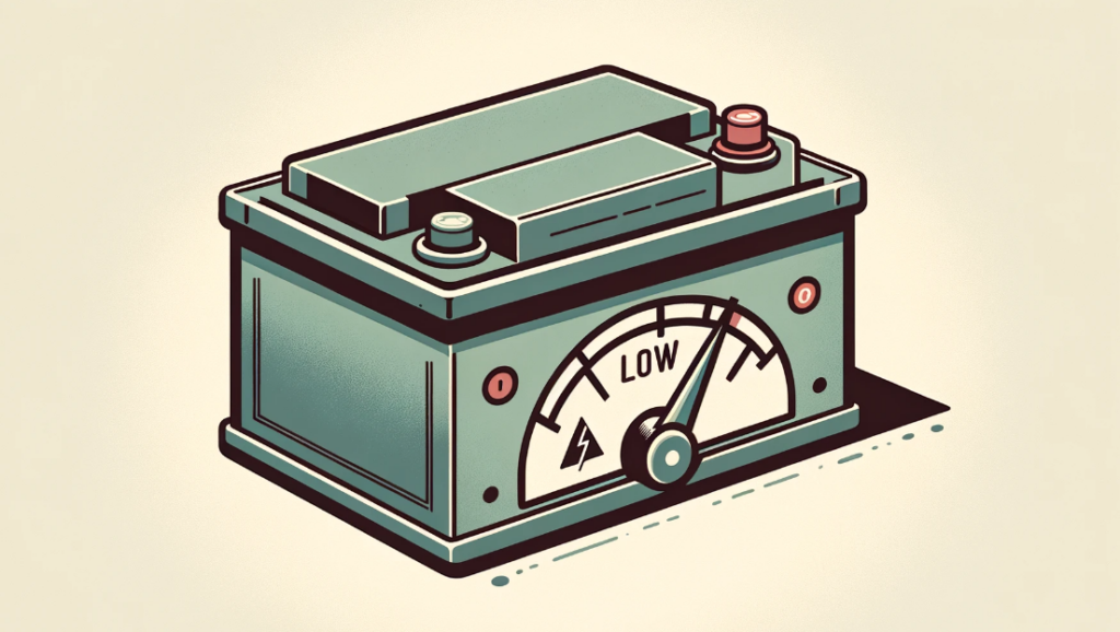 Low-voltage battery illustration